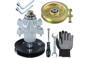 NIDAIFEI Greased 918-0671 Spindle Assembly with 756-04129 Pulley Replaces 918-0671B, 918-04608A, 618-0671, 618-04608, 918-0671D for Cub Cadet RZT54, LGT1054, GT1554, GT1054, Craftsman ZTL8000 Tractors