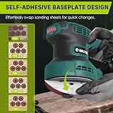 BOLTHO 320W Random Orbital Sander 6 Variable Speeds 13000RPM 125MM 15pc view 7