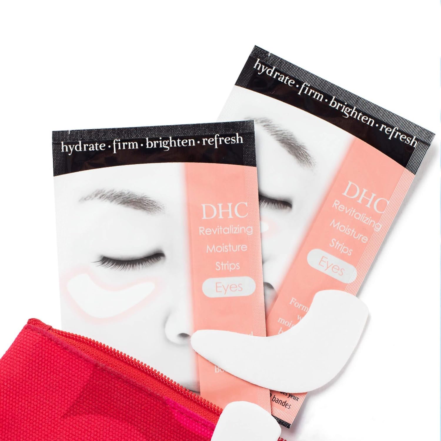 DHC Revitalizing Moisture Strips: Eyes (2 Count), Gel Strip Masks, 6 Applications Each : Facial Care Products : Beauty