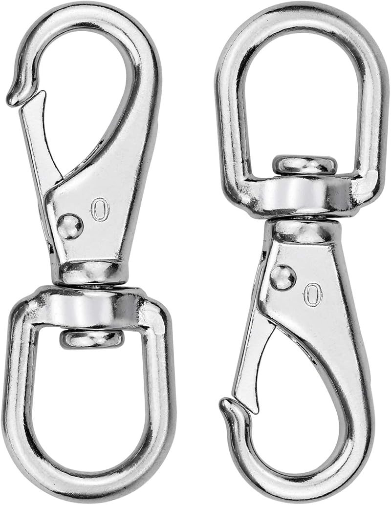 Kupink 2Pcs 360 Swivel Trigger Clips Stainless Steel Snap Hooks Dog Leash