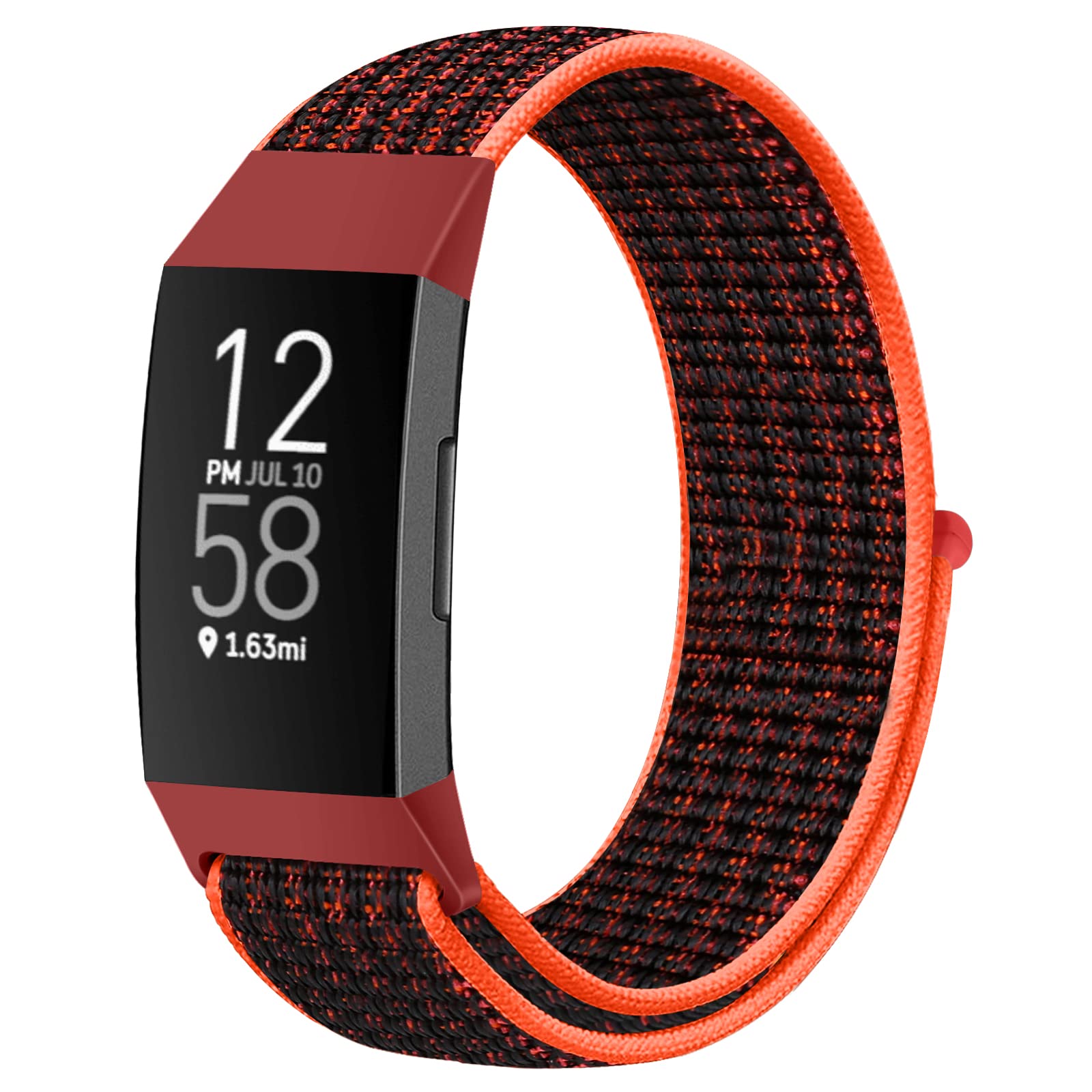 Runostrich Nylon Watch Straps Compatible with Fitbit Charge 4/Charge 3/SE, Soft Adjustable Replacement Wristband Breathable Sport Strap with Band for Women Men