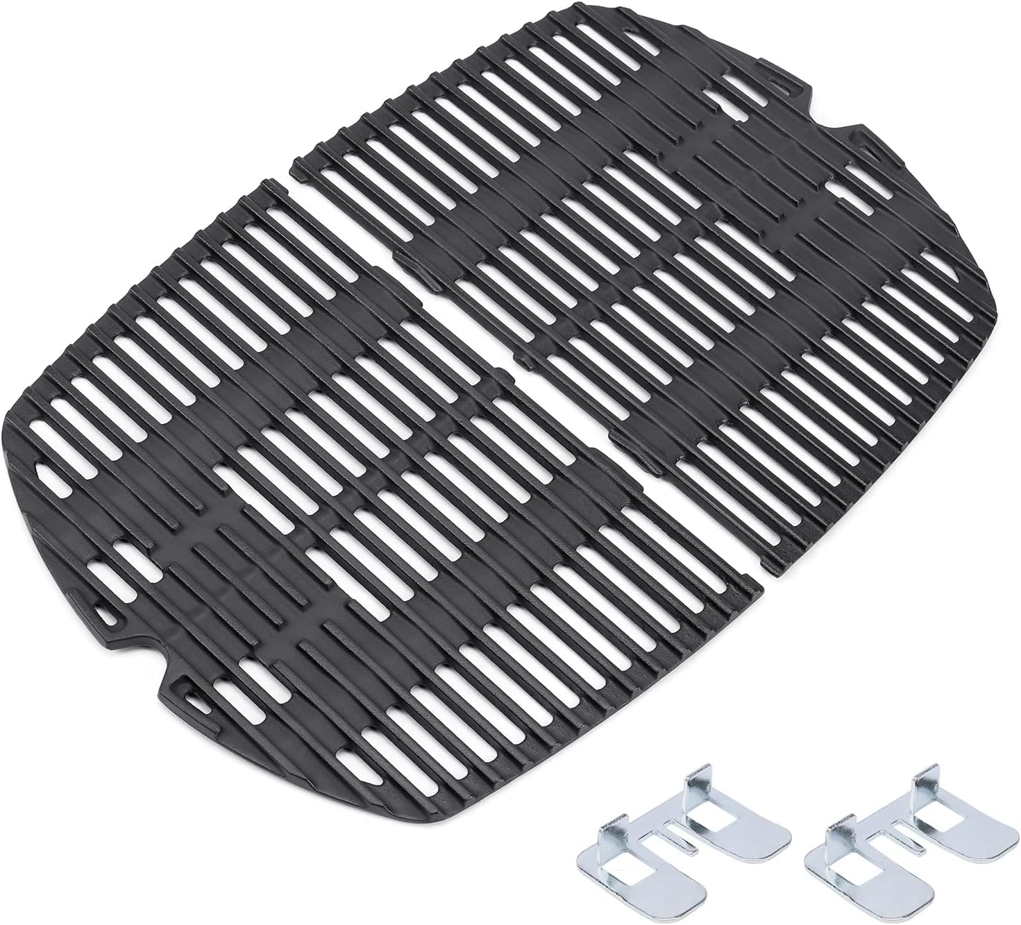 Denmay 7645 27.3 x 38.9CM Cast Iron Cooking Grates for Weber Q200,Q220, Q2000,Q2200 Gas Grill, Grill Grates Replacement Parts for Weber 7645.