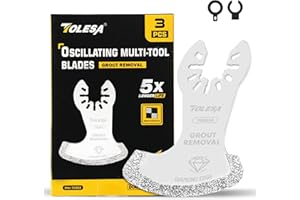 TOLESA Oscillating Multi Tool Swing Diamond Blades, Diamond Oscillating Tool Blade, Mortar Cutting Saw Blades for Grout Remov