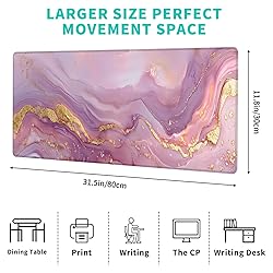 ainori Marble Gaming Mouse Pad – 12x31.5in