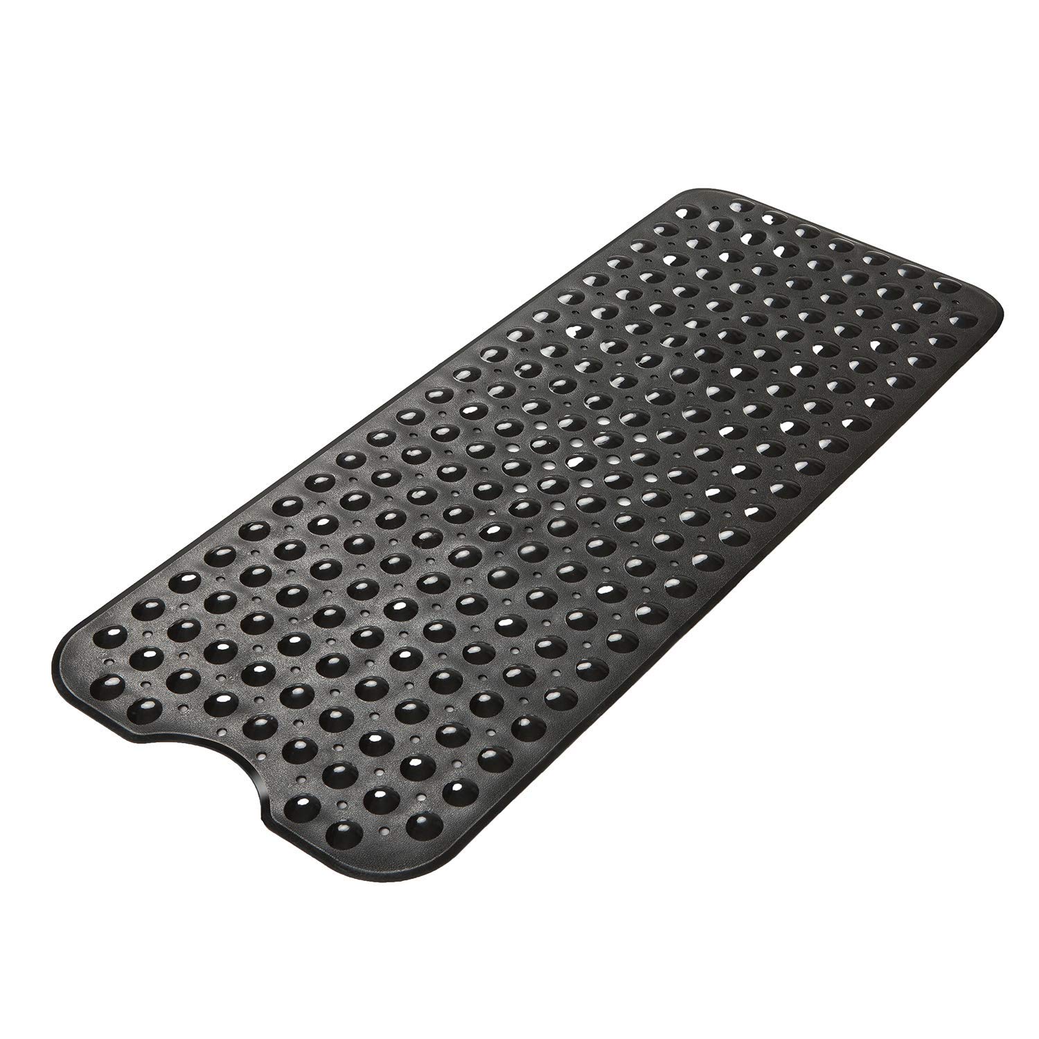 AmazerBath Bath Tub Mat, 40 x 16 Inches Non-Slip Shower Mats with Suction Cups and Drain Holes, Bathtub Mats Bathroom Mats Machine Washable, Black
