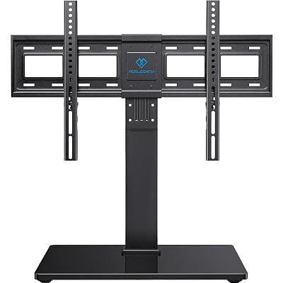 PERLESMITH Universal Swivel TV Stand Legs for 37-65 75 inch LCD LED TVs, Height Adjustable Table Top Mount with Tempered Glass Base, VESA 600x400mm, Television TV Stands Holds up to 99lbs, PSTVS13