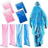 Geyoga 8 Sets Disposable Raincoat Set Rain Ponchos and Pants with Hood Shoe for Adults, Waterproof Rain Pant Suit