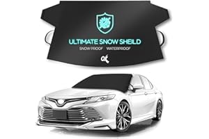 OxGord Windshield Snow Cover Ice Removal Wiper Visor Protector All Weather Winter Summer Auto Sun Shade for Cars Trucks Vans and SUVs Stop Scraping with a Brush or Shovel
