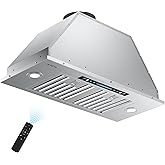 IKTCH 30 inch Insert Range Hood 900 CFM, Ducted/Ductless Vent Hood | Stainless Steel Built-in Kitchen Vent Hood with 4 Speed Gesture Sensing&amp;Touch Control Panel