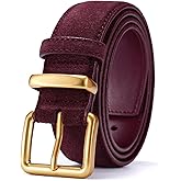 Wide Suede Belt Women Genuine Leather Ladies Waist Belt for Jeans Dress Casual Square Gold Buckle