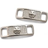 ICEDIAMOND Bling CZ Shoelace Charms, Stylish Shoelace Buckles for Sneakers | Iced Out Dazzling AAA CZ-Diamond Shoelace Buckles Sneaker Charms, 14K Gold Plated Brass Hip Hop Shoe Jewelry for Men Women