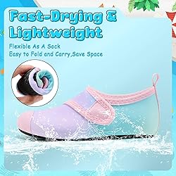 VIFUUR Kids Water Shoes Boys Girls Barefoot Water