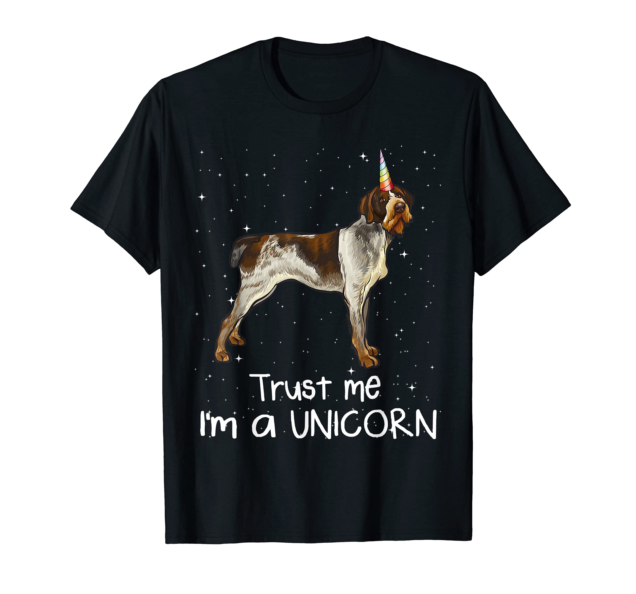 Funny German Wirehaired Pointer Trust Me I'm A Unicorn Dog T-Shirt