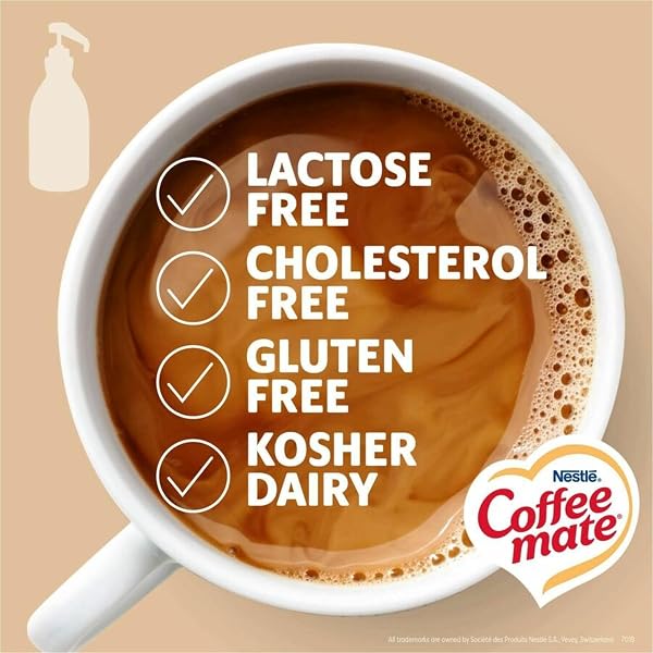 COFFEE MATE SWEETENED ORIGINAL LIQUID CREAMER PUMP BOTTLE – GLUTEN-FREE – SWEETENED ORIGINAL FLAVOR – 50.72 FL OZ (1.50 L) – 2/CARTON – 300 SERVING