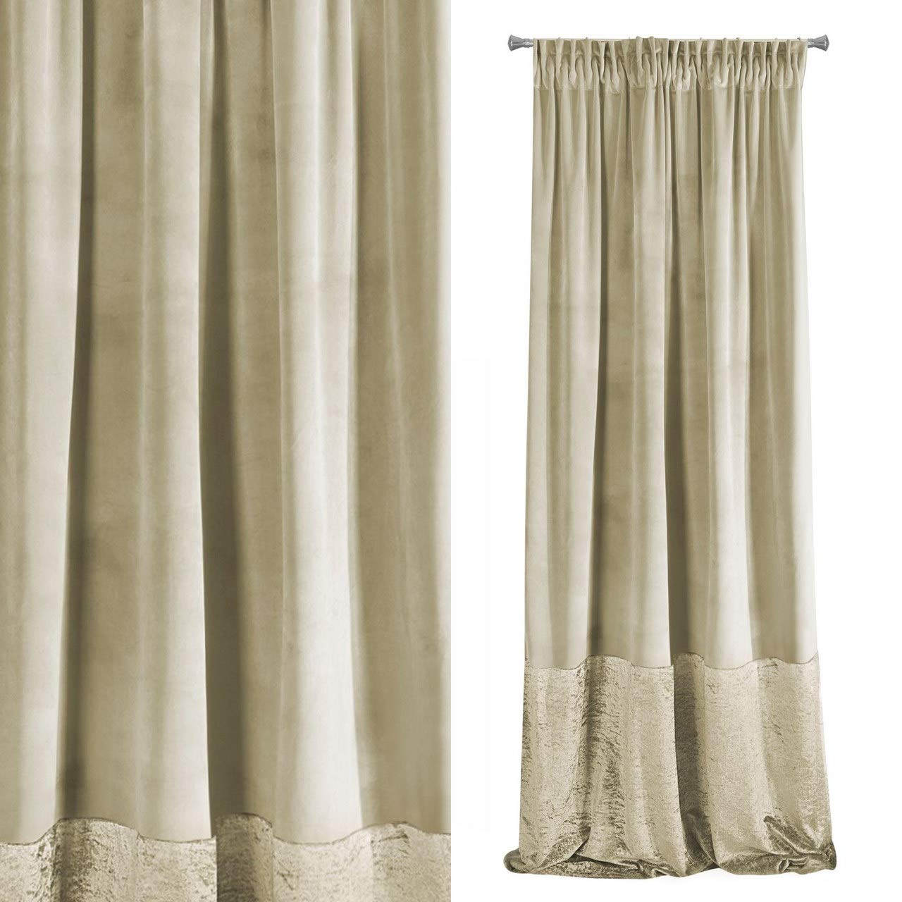 Eurofirany Curtain, Polyester, Beige, 140 x 270 cm