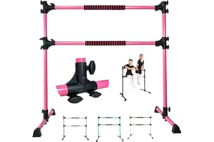 PreGymnastic Updated 4ft Adjustable & Portable Freestanding Ballet Barre with Carrying Bag for Dancing Stretch