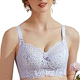 AILIVIN Full Coverage Wireless Bras for Women Unpadded Minimizer Unlined Lace Bra