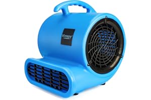 blessny 1/2HP ETL Listed Carpet Dryer Fan, 2200CFM Air Blower Mover for Home Drying, 15 FT Long Cord Portable Floor Blower Fan with 3-Speeds Daisy Chain Function (Blue)