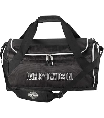 Amazon.com: Harley-Davidson Rust Orange #1 Logo Sports Duffel Bag