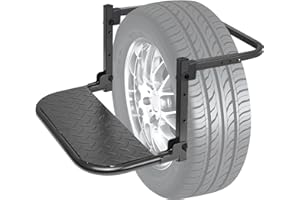 IZTOSS Universal Portable Folding Tire Step for Pickup SUV Big Truck Tire Mounted Auto Step Dually Sturdy Climber Step Max 9.05"-11.02" Tire Width Adjustable Height and Width Maximum Load of 330 lbs
