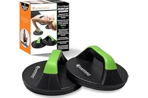 SMARTERLIFE PRODUCTS SmarterLife Push-Up Bar for Men & Women - Push-Up Handles for Floor to Prevent Elbow & Wrist Strain, Wide Grips with Non-Slip Rubber Pads for Comfort - Two Push-Up Bars & Workout Guide Included