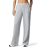 Florence by Mills Womens Cozy Crush Rosette Wide Leg Sweatpant