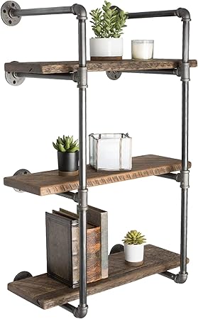 Pipe Decor 3 Tier Industrial Shelves 