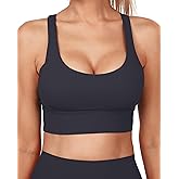 Grace Form Strappy Sports Bra for Women Padded Push Up Sport Bra Athletic Running Workout Bra Yoga Bra