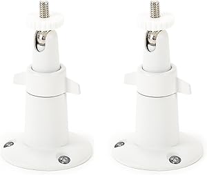 Wasserstein Adjustable Metal Wall Mount Compatible with Arlo Ultra, Pro, Pro 2 & Other Compatible Models (2-Pack, White)