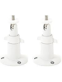 Security Wall Mount- Adjustable Indoor/Outdoor Mount for Arlo, Arlo Pro and Other Compatible Models by Dropcessories (2 Pack - Metal, White)