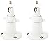 Security Wall Mount- Adjustable Indoor/Outdoor Mount for Arlo, Arlo Pro and Other Compatible Models by Dropcessories (2 Pack - Metal, White)
