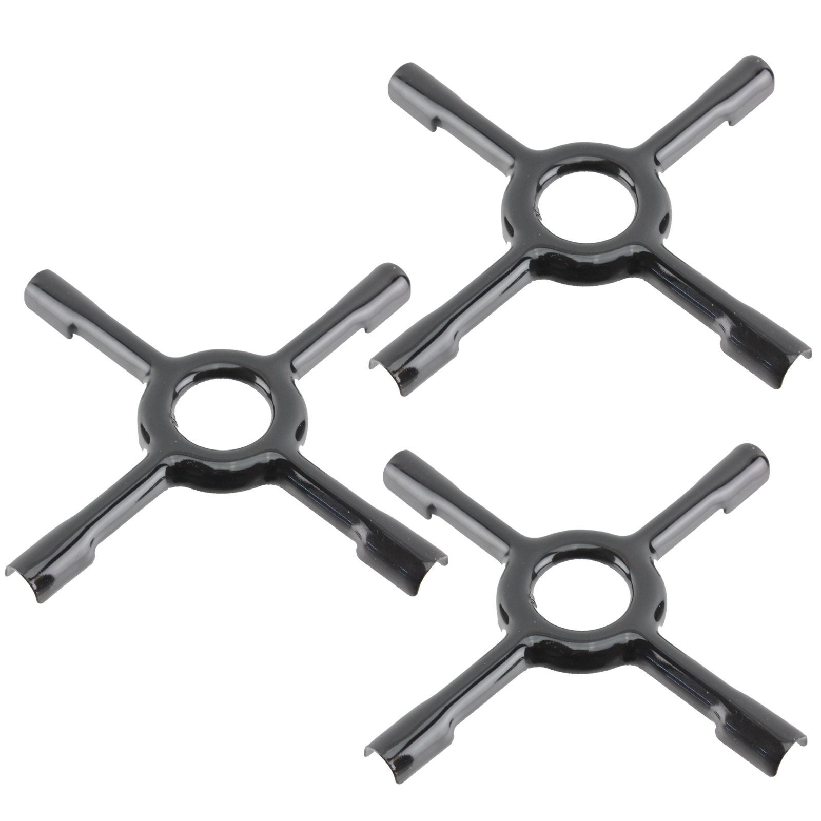 SPARES2GO Universal Gas Hob Ceramic Pan Support Moka Trivet Stand (Medium, 150mm, Pack of 3)
