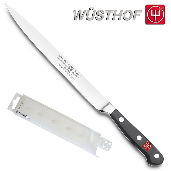 Wüsthof Classic 4518/20 Fisch-Filetiermesser 20 cm schwarz inkl. PRYMO.de® Klingenschutz