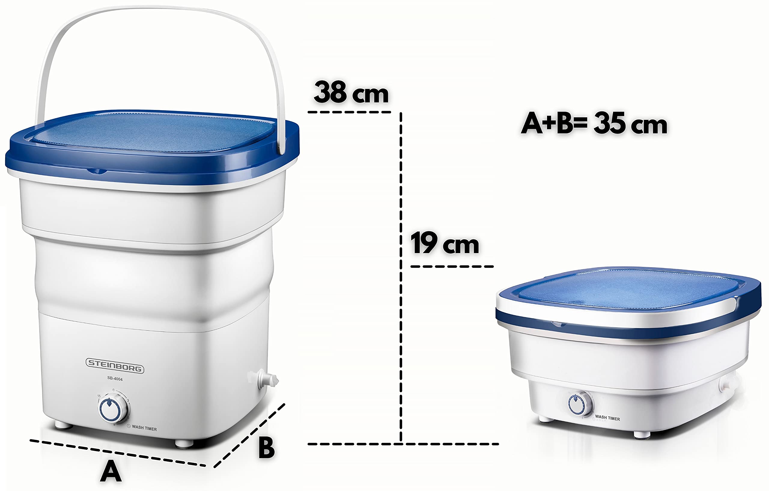 Faltbare Mini Waschmaschine | Waschautomat bis 1,5 KG | Reisewaschmaschine | Miniwaschmaschine | Camping Mobile Waschmaschine | Leistung: 135 Watt | Waschvorgang: <65 dB | Small Washing Machine 8