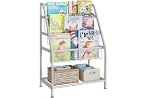 aboxoo Kids Bookshelf Toddler Freestanding for Children Room 18 inches Small Toddler Bookcase Toy Organizer White Stable Bookcase Bookstore Library Book Unit Storage for Small Place