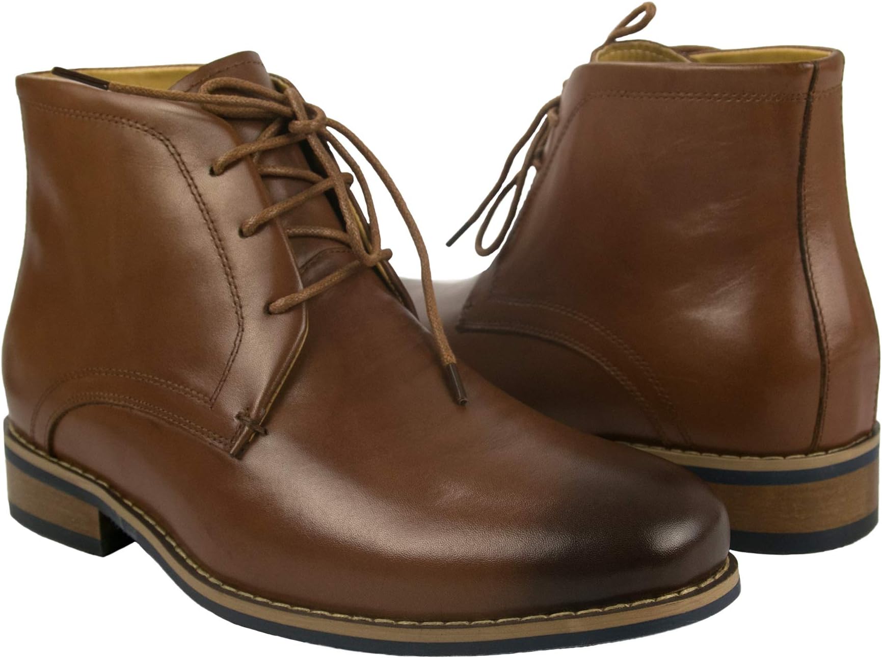 Zerimar Men's Elevator Boots Add +7 cms to Your Height Made Leather