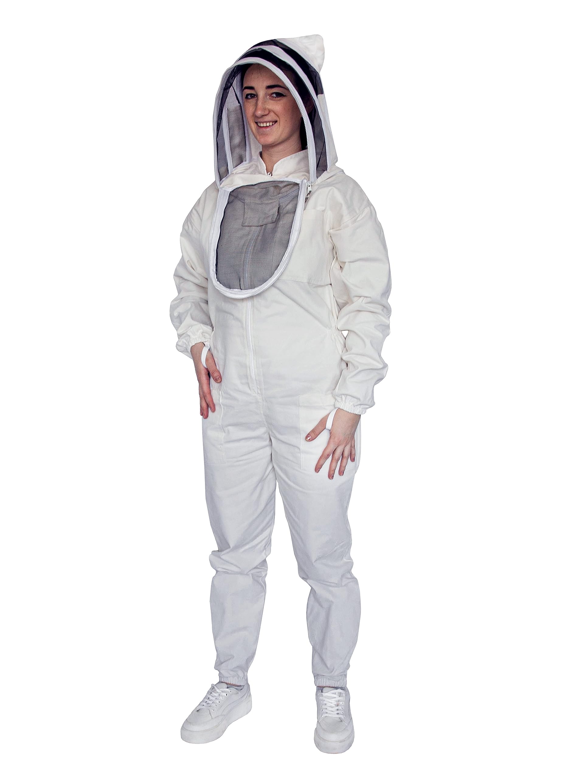 BEEATTIRE Bee Suit with Easy Access Veil Cotton Thick Sting-Less Protection Pro Beekeeper Suit Beekeeper Costume Adult bee Keeper Costume Beekeeping Suit bee Keeper Suit YKK Zippers (XXL)