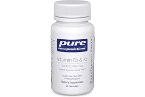 Pure Encapsulations Vitamin D3 & K2 - Bone & Vascular Health Support - Immune Function Support* - Gluten Free - Non-GMO - 60 