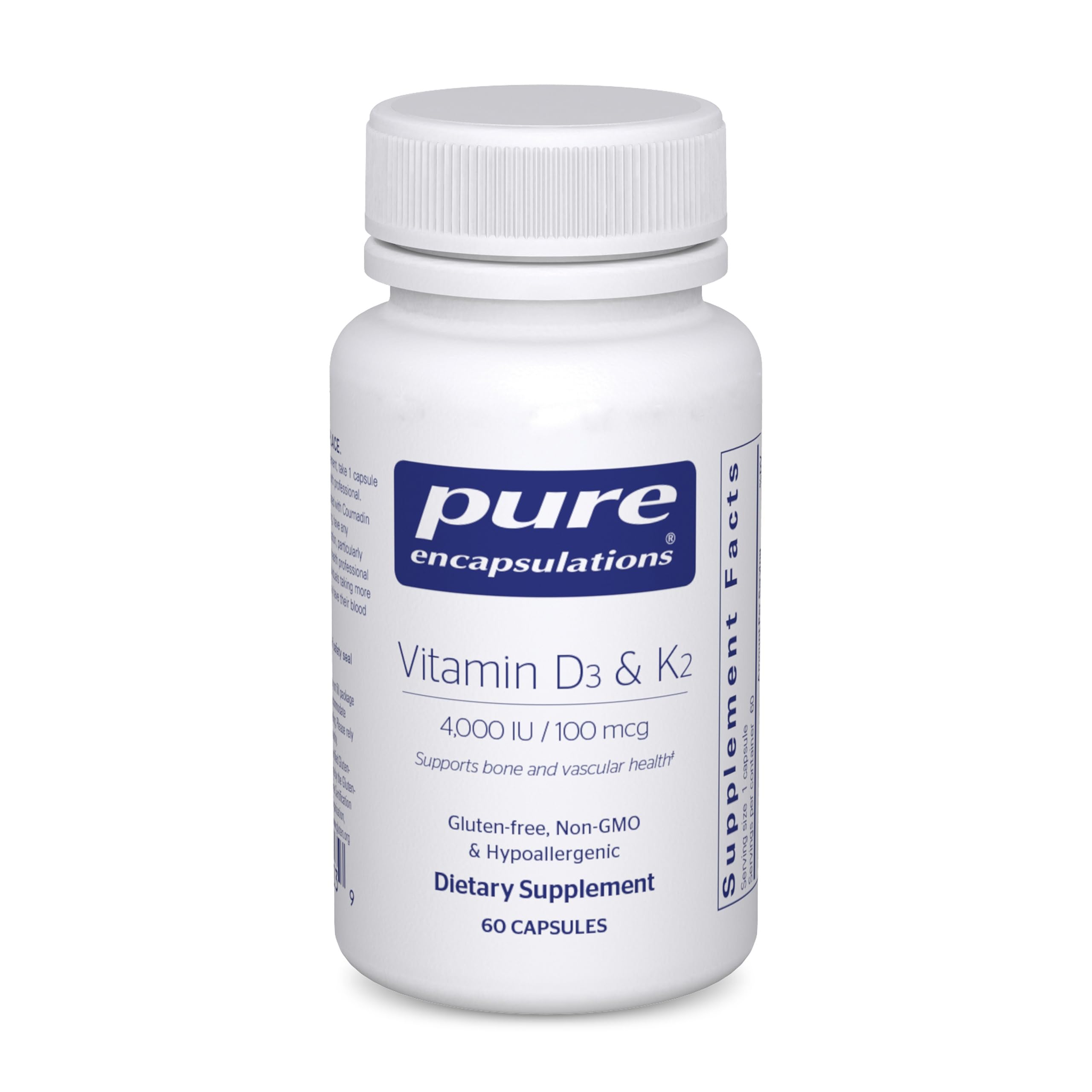 Pure Encapsulations Vitamin D3 & K2 - Bone