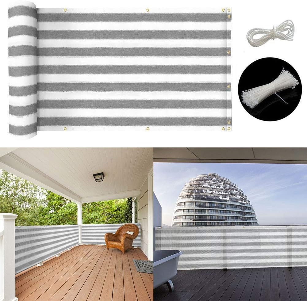 99native Balcony privacy screen whitePrivacy screen, no screw privacy