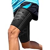 Sparthos Thigh Compression Sleeves (Pair) – Quad and Hamstring Support – Upper Leg Sleeves for Men and Women – Made from Innovative Breathable Elastic Blend – Anti Slip