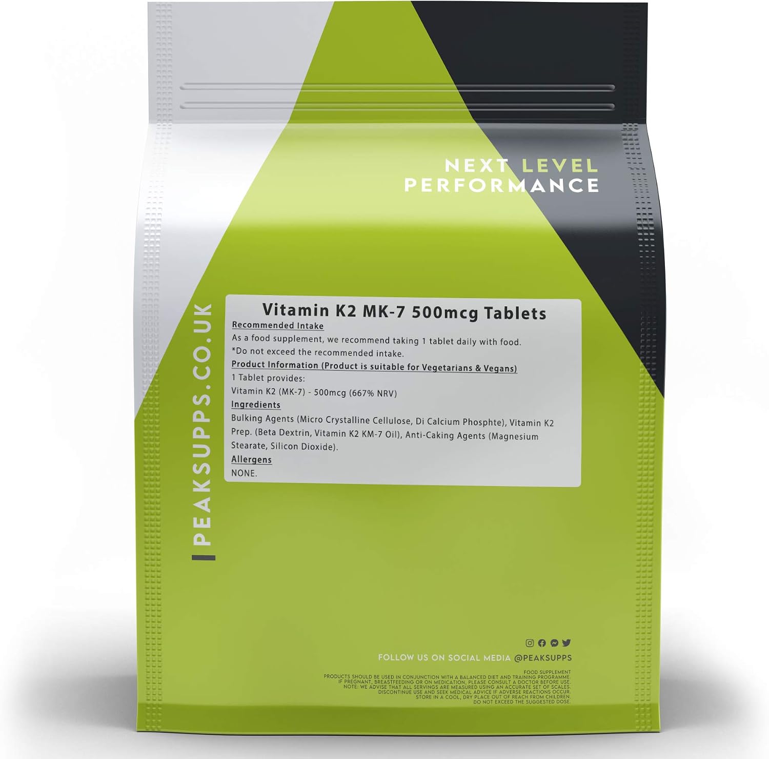 Vitamin K2 MK-7 500mcg Tablets, 360 Tablets - Image 3
