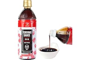 Soeos Teriyaki Marinade and Sauce, 16.9 Fl Oz (500 ml), Sweet and Savory Flavor, Perfect for Stir-Fry, Barbecue, Marinating, 