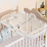 Xaproo Eva Baby Changing Pad, 2-in-1 Soft Changing Pad for Crib &amp; Dresser | Waterproof &amp; Wipeable Diaper Changing Pad, Adjustable Crib Clips, Non-Slip Changing Table with Safety Strap &amp; Side Handles