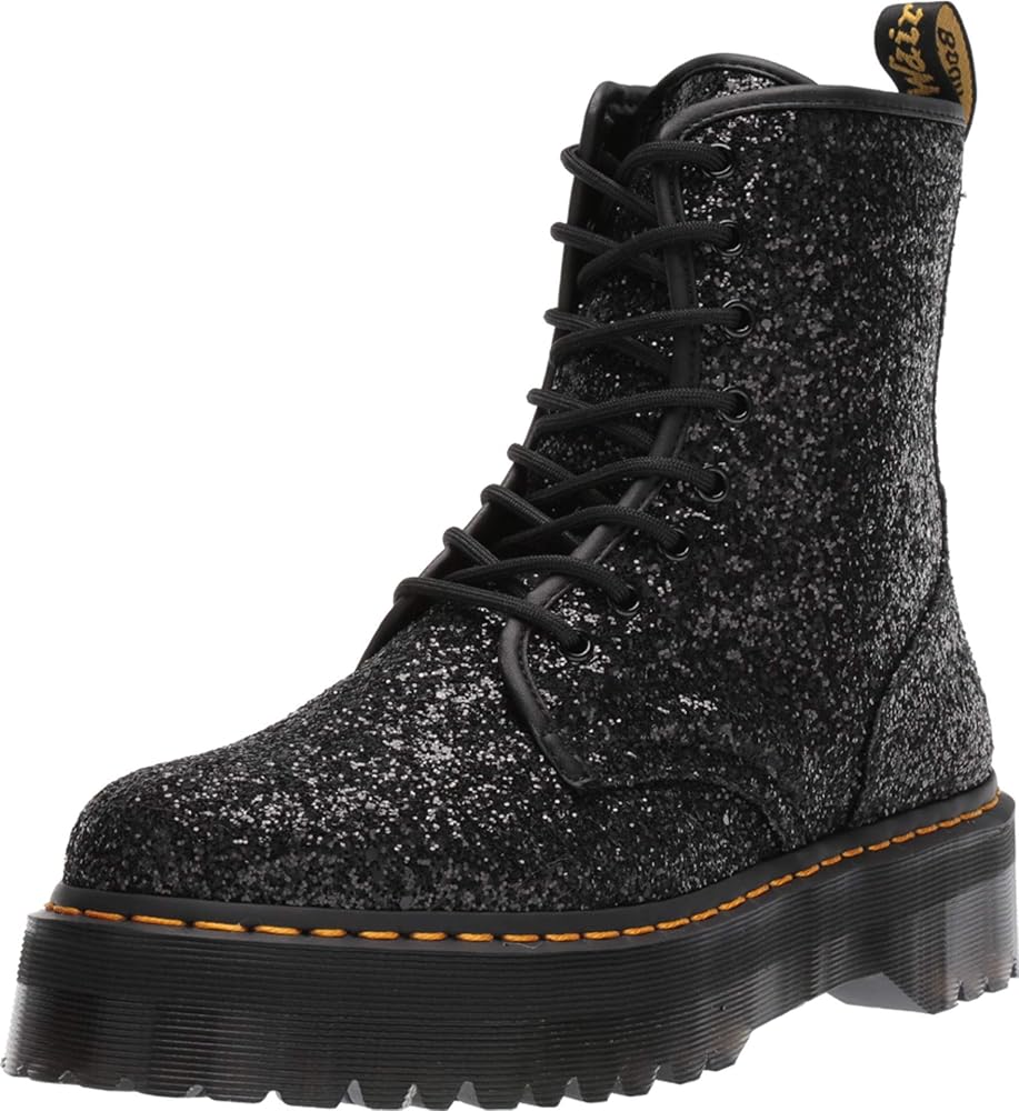 black glitter boots uk