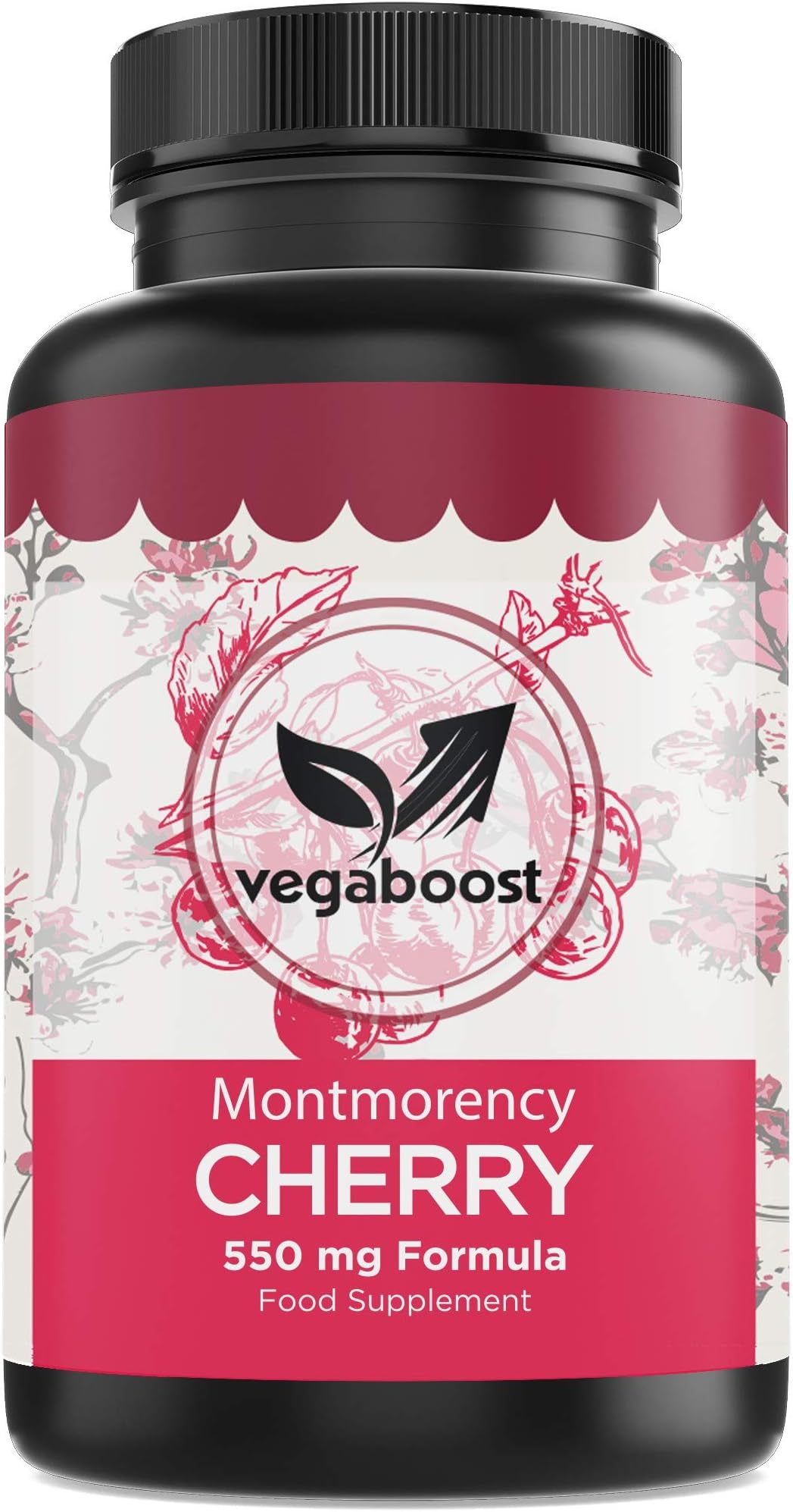 Montmorency Cherry Capsules - 120 Veggie Capsules (4 Month Supply) | Freeze Dried and Packed with Antioxidants by Vegaboost