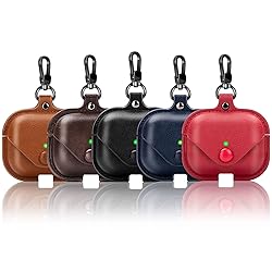 Leather Case for Airpods Pro with Keychain, Premium