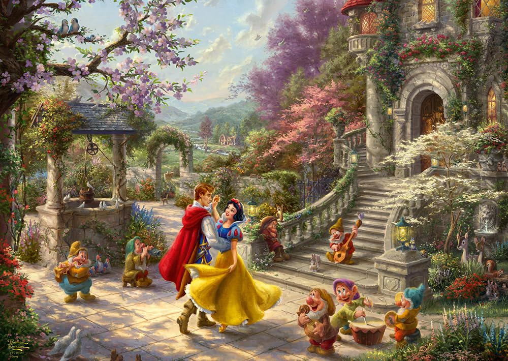 Photo 1 of Schmidt | Thomas Kinkade: Disney Snow White - Dancing with The Prince - 1,000 Pieces | Adult Jigsaw Puzzle | Ages 12+