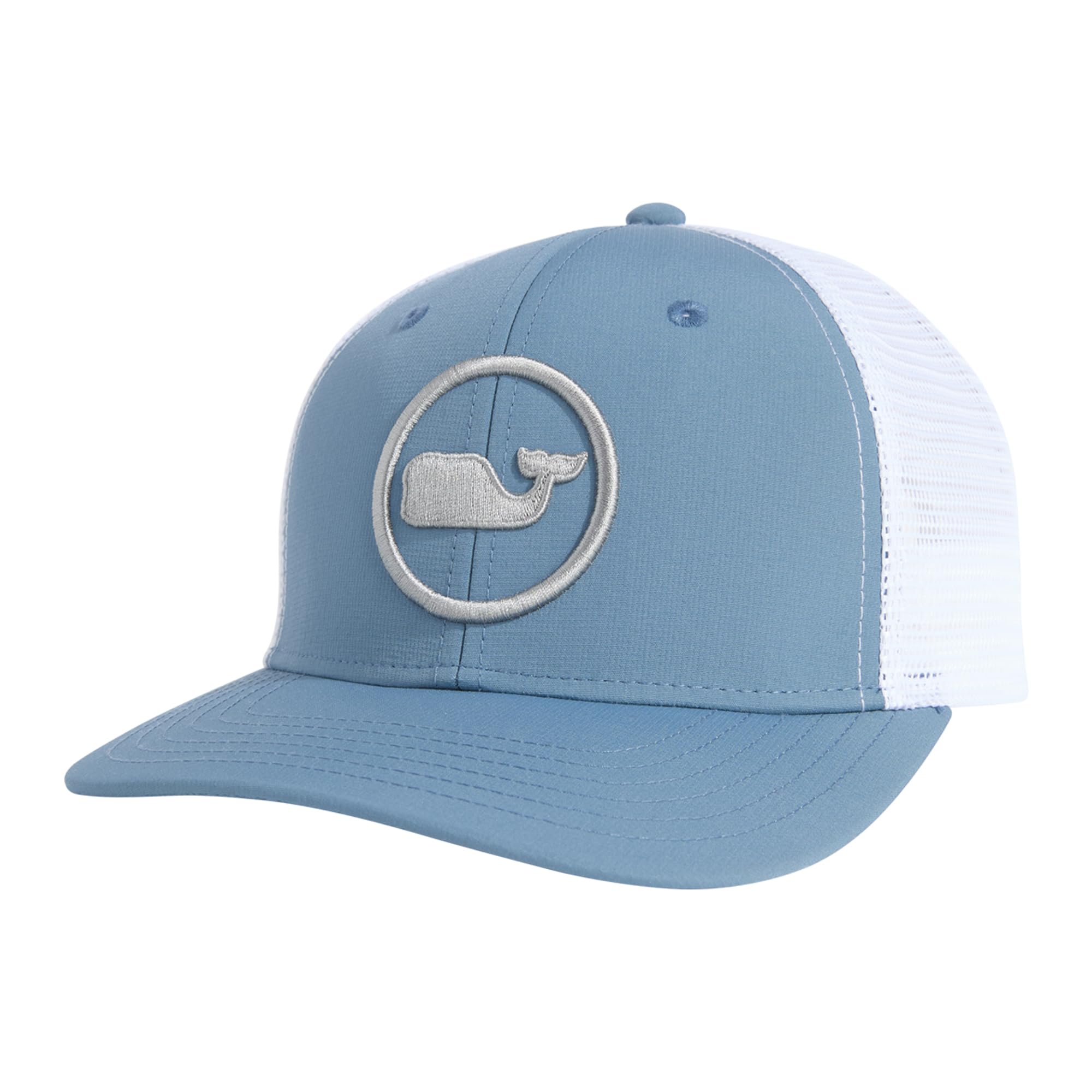 vineyard vines Whale Dot Performance Trucker Hat, Blue Mirage 2, onesz Image