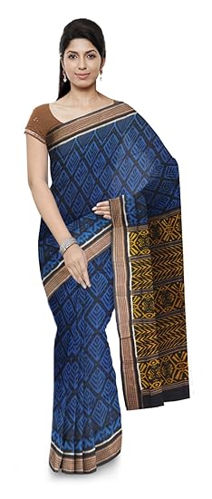 Boyanika Womens Sambalpuri Cotton Saree (boyanika 68_Black)